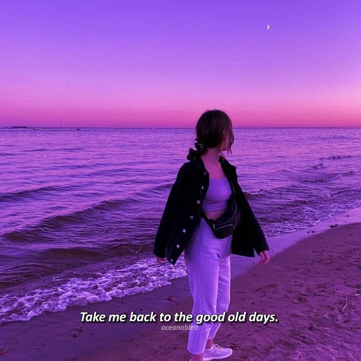 a woman standing on top of a sandy beach next to the ocean at sunset with an inspirational quote