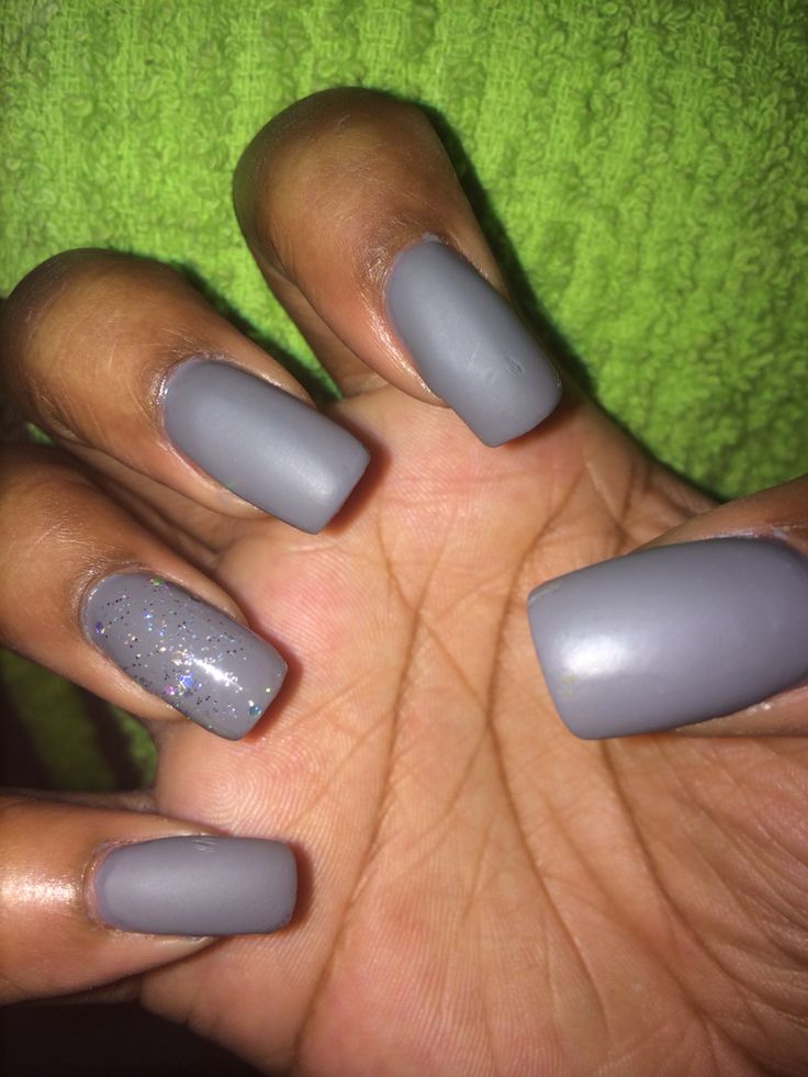 Matte gray Grey Matte Nails, Grey Nail Designs, Gray Nails, Nail Style, Square Nails, Nail Designs, Square, Nails, Grey