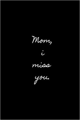 the words mom and miss you written in white ink on a black background