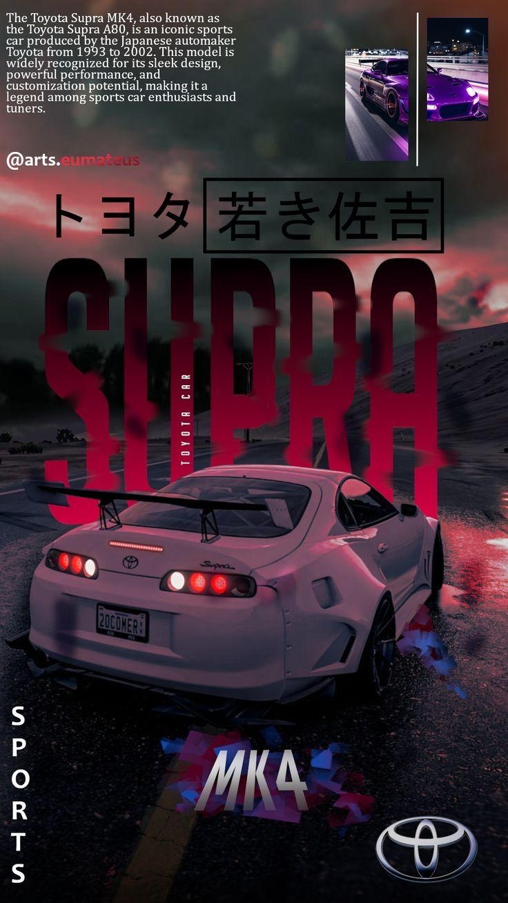 Supra Mk4 Wallpaper, Toyota Mk4 Supra, Supra Car, Car Advertising Design, Supra Mk4, Toyota Supra Mk4, Jdm Wallpaper, Best Jdm Cars, Cool Car Pictures