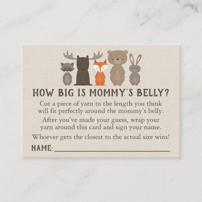 a baby shower sign with three bears and an animal saying how big is mommy's belly?