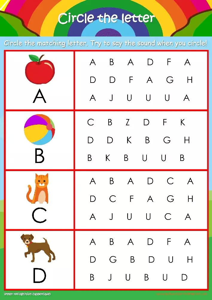 a printable worksheet for children to learn the alphabet