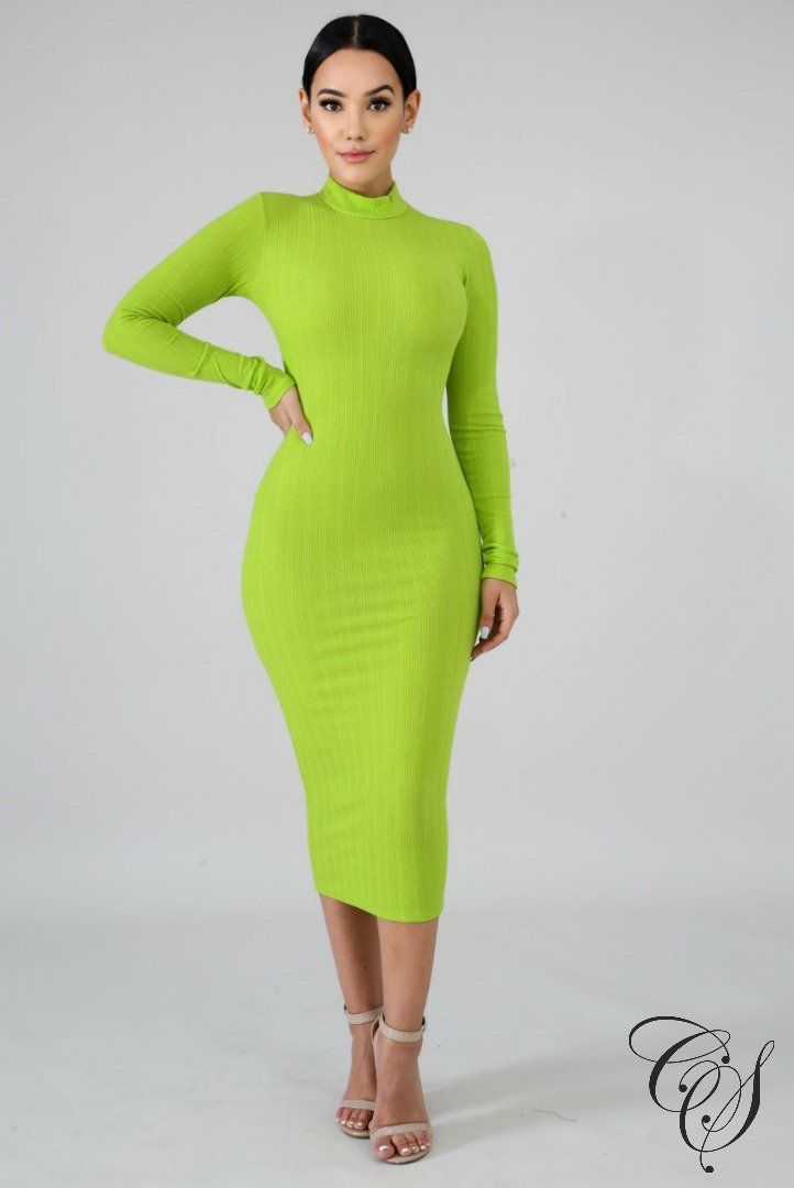 This classic comfy features, a stretchy fabric, v-neckline, long sleeves, body fit, finish with a back zipper, no closures. Model is wearing a small Fabric: 95% Polyester 5% Spandex Hand wash cold, line dry. Do not bleach, iron or dry clean. Size Chart Body Fit Dress Outfit, Fit Dress Outfit, Fitted Dress Outfit, Body Fit Dress, Skintight Dress, Rose Perfume, Comfy Dress, Comfy Dresses, Office Attire