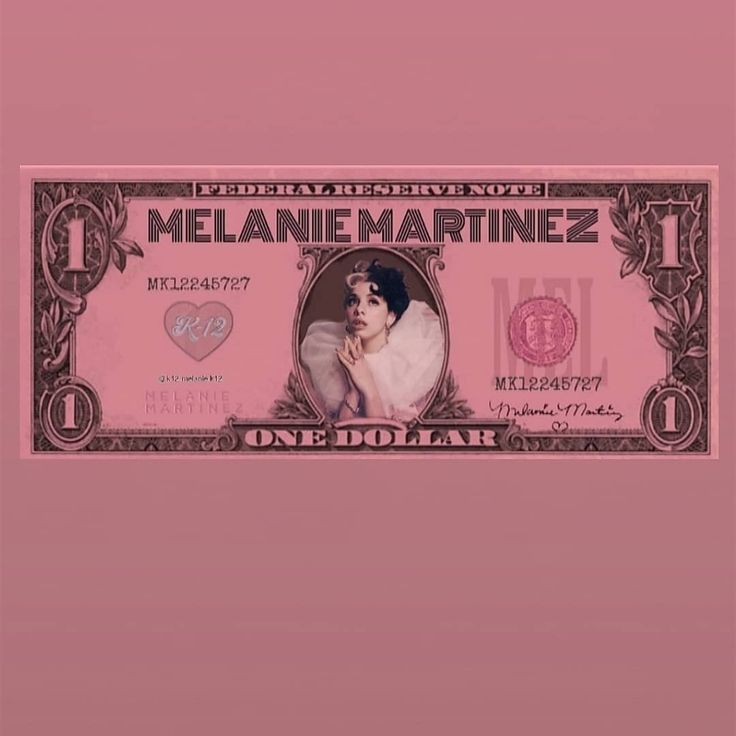 a one dollar bill with the image of melane martine on it's front