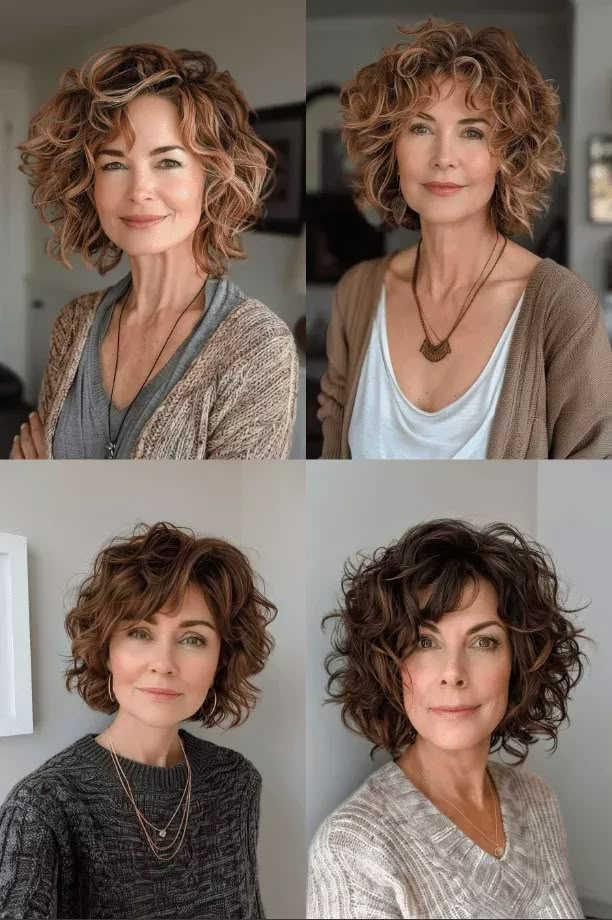 25 Charming Jaw-Length Curly Bob Hairstyles – StyleBliss Short Wavy Hair Styles, Modern Curly Hairstyles, Jean Wedding, Mid Length Curly Hairstyles, Tesla Models, Short Wavy Haircuts, Natural Curly Hair Cuts, Medium Length Curly Hair, Grey Curly Hair