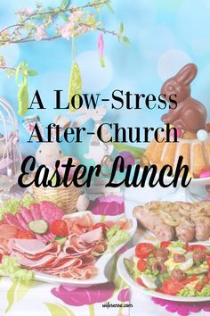 A low-stress Easter Easter Lunch Menu, Easter Luncheon, Easy Easter Dinner, Easy Easter Brunch, Easter Dinner Menus, Easter Brunch Menu, Easter Dishes, Easter Lunch, Easter Breakfast