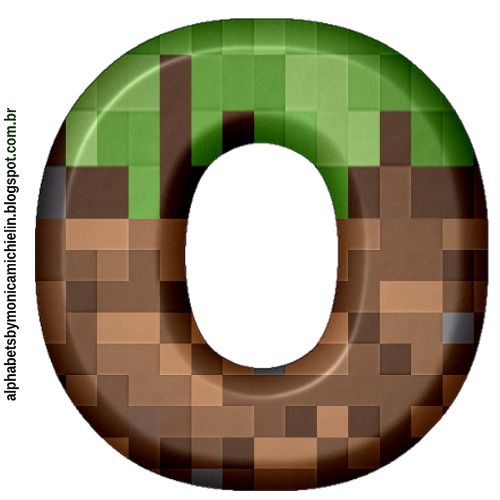 the letter o is made up of squares and rectangles in brown and green