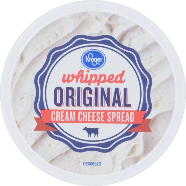 the original cream cheese spread is in a plastic container