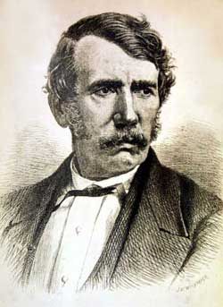 an old drawing of a man with a mustache and suit on, wearing a bow tie