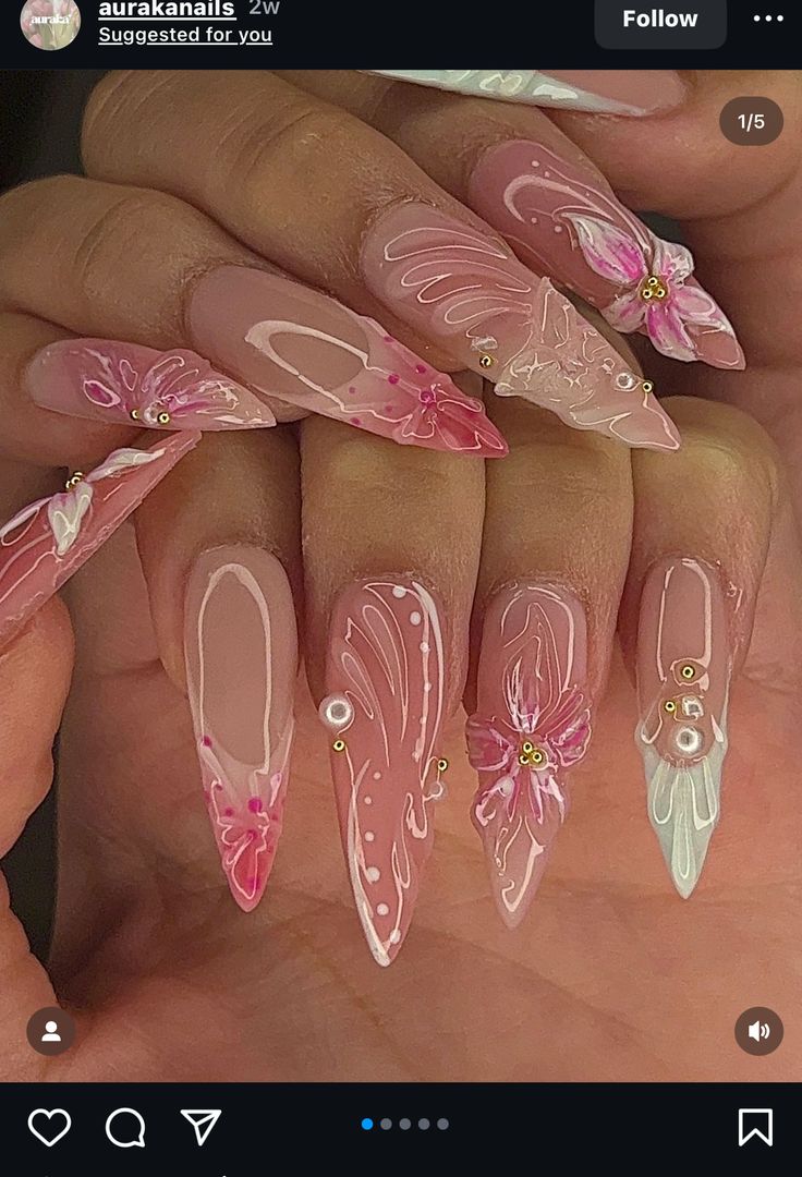 Pink Nail Design, Nail Board, Girly Acrylic Nails, Blush Nails, Really Cute Nails, Soft Nails, Trendy Nail, Bling Acrylic Nails, Trendy Nail Art