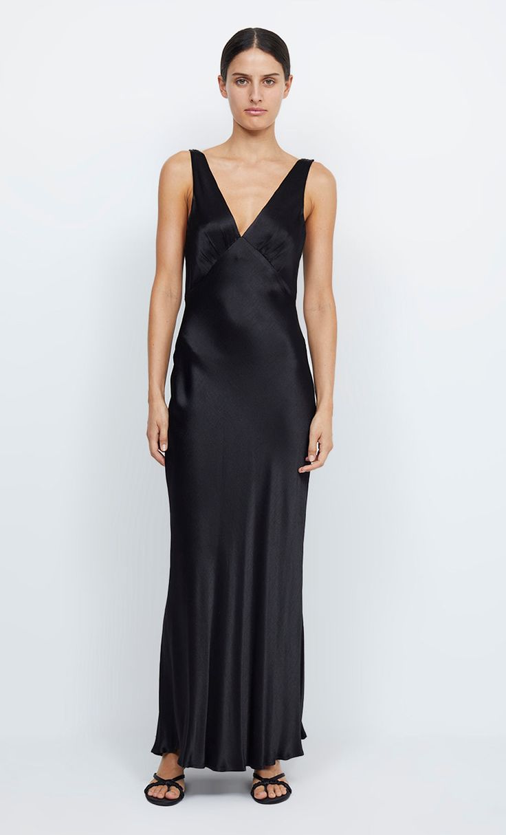 The BEC + BRIDGE Moon Dance Verona Maxi Dress in Black. Free shipping over $250 and pay later options available. Shop now! Moon Dance, Princess Line, Australian Fashion Designers, Bridesmaid Dresses Online, Bec & Bridge, Rolled Hem, Midi Maxi Dress, Black Maxi Dress, Verona