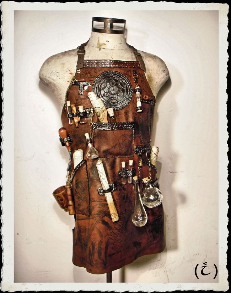 Steampunk Apron, Punk Outfit, Mode Steampunk, Steampunk Aesthetic, Style Steampunk, Steampunk Cosplay, Steampunk Diy, Leather Apron, Steampunk Accessories