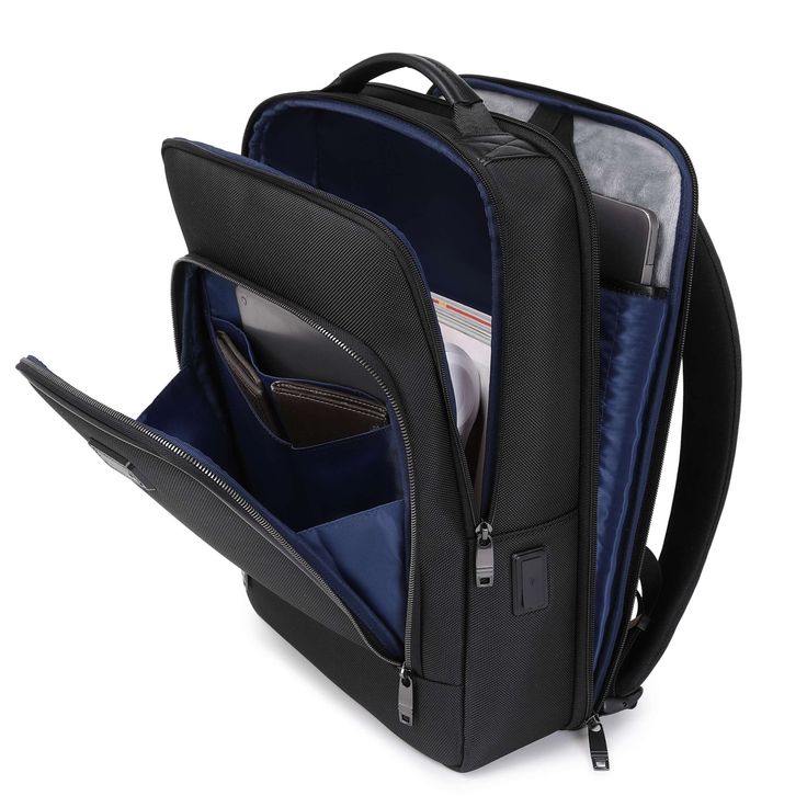 DESCRIPTION: For the Professional. For the Urban Adventurer. For the Traveler. Sophisticated and well-executed, our Professional Travel Vegan Backpack 202 was made for those who want a slim work / travel backpack. Vegan luggage has never been this reliable and functional. FEATURES: High quality 1680D polyester exterior. High density polyester lining. Padded and ventilated back for breathability and comfort. Multiple exterior pockets. Multiple interior pockets. Separate, padded laptop sleeve make Elegant Rectangular Travel Backpack, Rectangular Leather Backpack With Anti-theft Pocket For Travel, Rectangular Business Backpack With Functional Pockets, Modern Rectangular Luggage With Functional Pockets, Business Backpack With Anti-theft Pocket, Versatile Leather Backpack With Anti-theft Pocket, Luxury Business Bags With Functional Pockets, Business Trip Backpack With Functional Pockets, Rectangular Laptop Bag With Anti-theft Pocket For Commuting