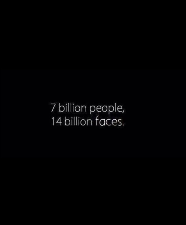 the words billion people, 1 billion faces on a black background