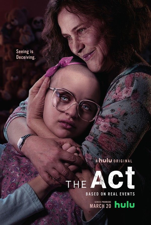 the act movie poster with an older woman hugging another woman's head in front of a crowd