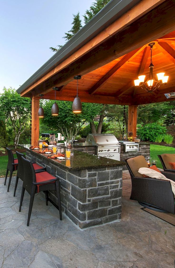 60 Amazing DIY Outdoor Kitchen Ideas On A Budget Outdoor covered