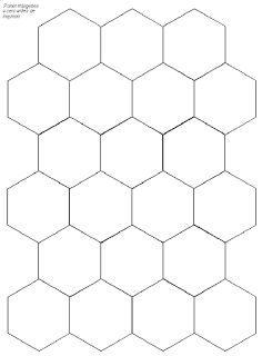 the hexagonal pattern is shown in black and white, as well as an image of