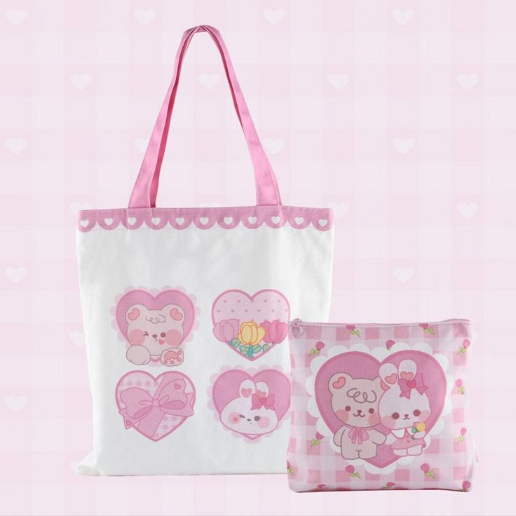 ( ˶˘  ہ  Chuu ♪ * We have designed a Tote bag and Makeup Bag for our lovely customers. Kiss- Chuu Tote Bag Canvas is the perfect every day bag to fit your daily essentials. It comes with an inner pocket with a zipper and a super cute Makeup Bag. * It's made from 12Oz Canvas * Size 14.5 x 15.7 inches * Makes a great gift for yourself or a loved one. Cute Pink Satchel Bag, Cute Rectangular Box Bag With Large Capacity, Cute Large Capacity Rectangular Box Bag, Kawaii White Pouch Bag, Kawaii Pink Bag For Gift, Pink Double Handle Box Bag For Gifts, Pink Double Handle Box Bag As Gift, Cute Pink Bag With Large Capacity, Pink Cute Box Bag For Daily Use