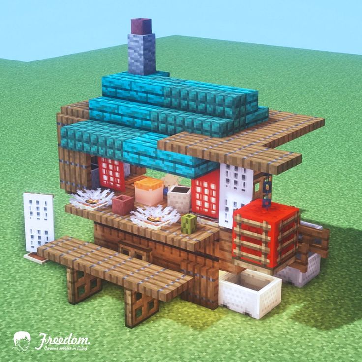 an image of a building made out of blocks