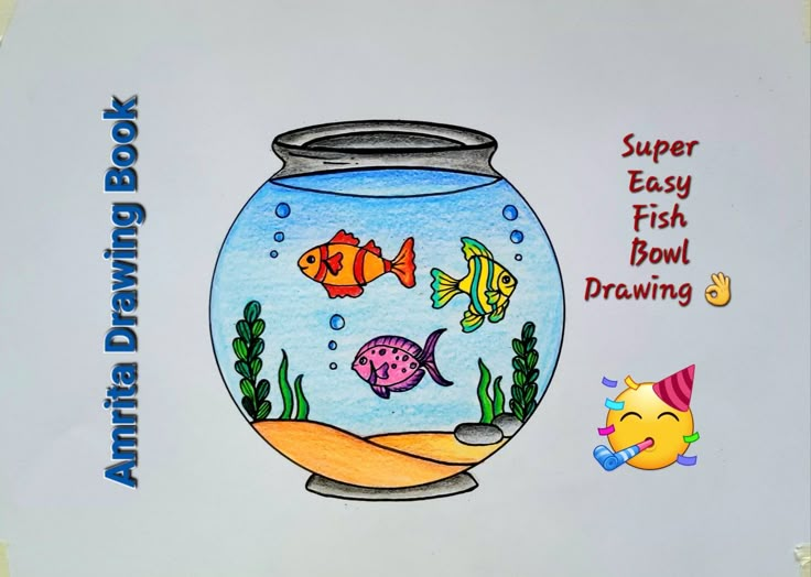 Video Tutorial uploaded on Amrita Drawing Book Channel. Subscribe for more creative Drawings and School Projects #Fish #drawing #fishtank #fishpot #Fish #bowl #drawing #easy #simple #kidsdrawing #aquarium #howtodraw #stepbystep #easysteps Aquarium Drawing For Kids, Fish Aquarium Drawing, Fishbowl Drawing, Fish Bowl Drawing, Fish Tank Drawing, Disguise The Turkey, Aquarium Drawing, Bowl Drawing, Pot Drawing