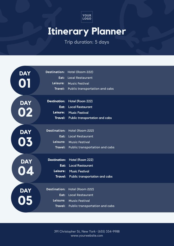 a blue and white timetable with the dates for an upcoming event, including two days to go