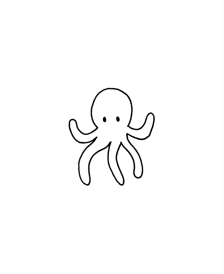 an octopus line drawing on a white background