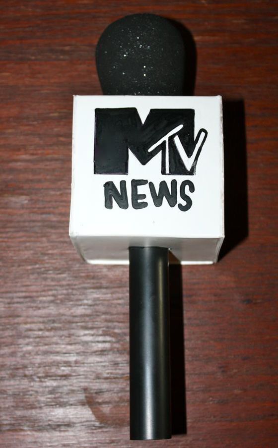 a microphone with the word news on it