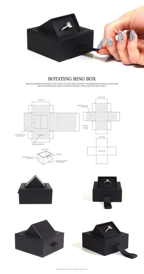 the instructions for how to make an origami ring box