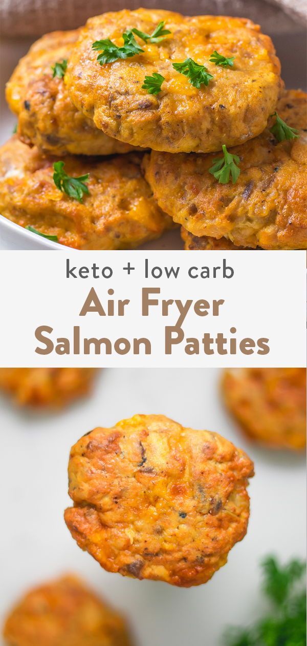 keto and low carb air fryer salmon patties