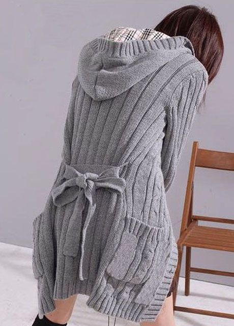 De iarnă cu maneci lungi buton Fly Hooded pulover Coat Long Cardigan Outfit Fall, Hooded Sweater Coat, Hooded Cardigan Sweater, Plaid Cardigan, Knitting Women Cardigan, Hoodie Cardigan, Hoodie Coat, Long Knit, Hooded Cardigan