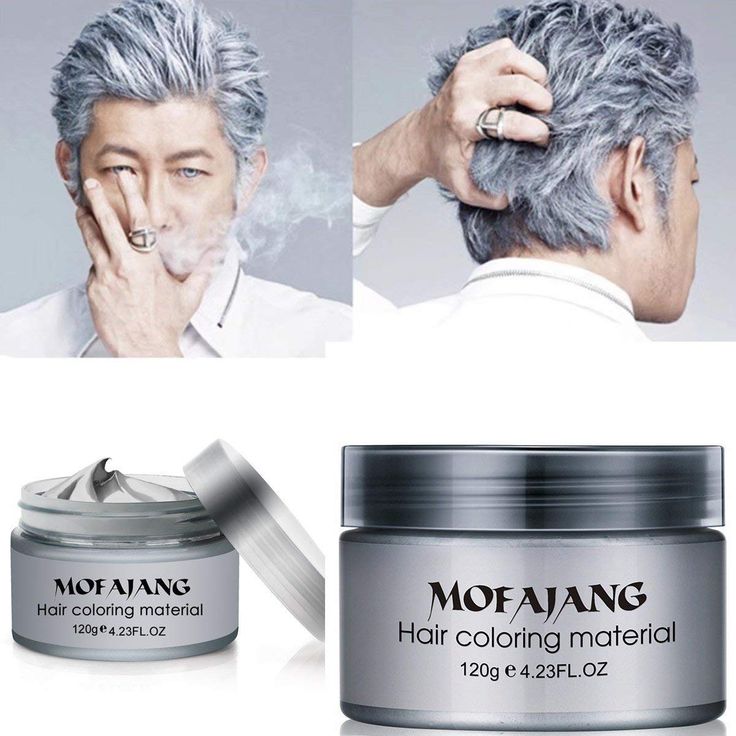 PRICES MAY VARY. 100% NATURAL INGREDIENTS: Made of plant extracts, no scalp irritation, environmentally friendly and no harm to your health STYLING & COLORING at the same time: An easy to use water based styling wax that you can be moulded, shaped and sculpted while dyeing your hair silver/gray. INSTANT HAIR COLORING: Good solution, like dying hair different colors. Easy to color, easy to wash, strong without damage to hair, no sticky REFRESHING UNISEX FRAGRANCE: This Silver gray hair Wax is a f Grey Hair Wax, Gray Hair Spray, Hair Color Wax, Hair Color Spray, Grey Hair Dye, Gold Hair Colors, Temporary Hair Dye, Diy Hair Color, Silver Grey Hair