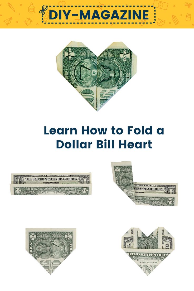 How to Make an Easy Dollar Bill Heart How To Make A Money Heart, How To Make Hearts Out Of Money, How Do You Make A Heart Out Of Money, How To Fold A Dollar Bill, How To Make A Hart Out Of A Gum Rapper, How To Make A Heart Out Of A Dollar, How To Make Heart With Money, How To Make A Heart Out Of Money, How To Make A Heart Out Of A Gum Wrapper