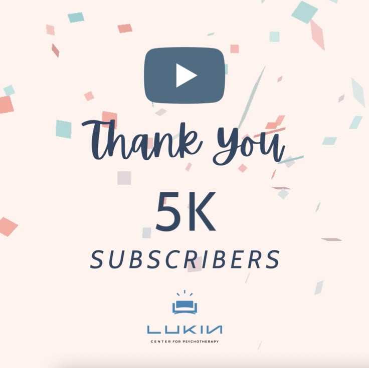 the words thank you 5k subscribers on a white background with colorful confetti