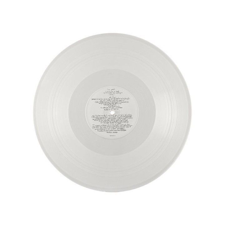 an empty white record on a white background