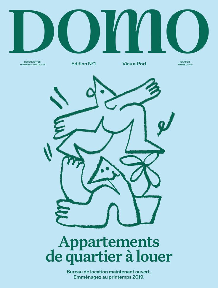 the front cover of a magazine called domo