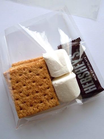 a bag of marshmallows and graham crackers