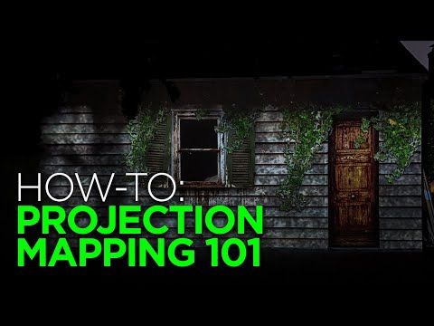 a creepy house with the words how to projection map 101