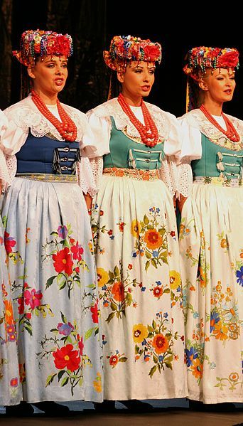 Silesian Silesian Folk Costume, Poland Dress Traditional Clothes, Polish Cultural Clothing, Serbian Folklore Folk Costume, Serbian Folk Costume, Polish Embroidery, Cottage Core Dresses, European Costumes, Costumes Around The World