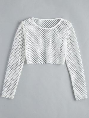 White Fishnet Top, Fishnet Long Sleeve Top, Fishnet Long Sleeve, Fishnet Shirt, Fishnet Crop Tops, Tee Shirts For Women, Pokemon Clothes, Sheer Mesh Top, Fishnet Top