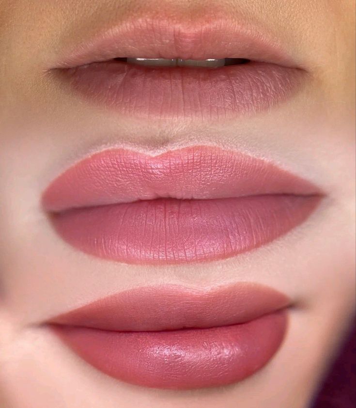 Pink Lip Blush, Pump Lips, Permanent Makeup Lips, Lip Color Tattoo, Lip Permanent Makeup, Lip Blushing, Permanent Makeup Eyeliner, Botox Lips, Lipstick For Dark Skin