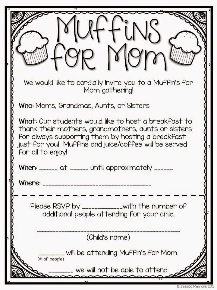 a mothers poem for mom with cupcakes on the front and bottom corner, in black and white