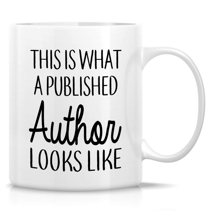 a white coffee mug with the words author looks like