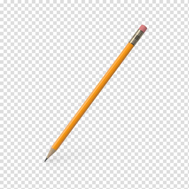 a pencil with a eraser on top of it, against a white background png clipart