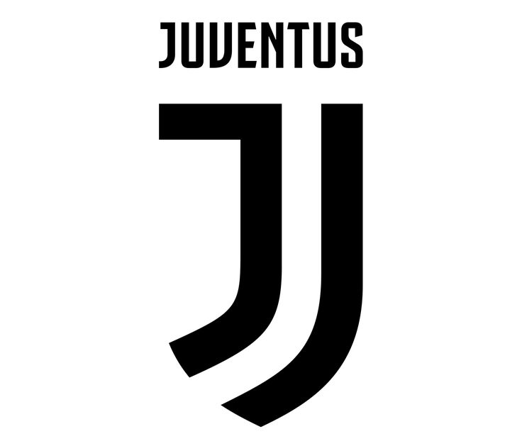 a black and white logo with the word juventus in it's center