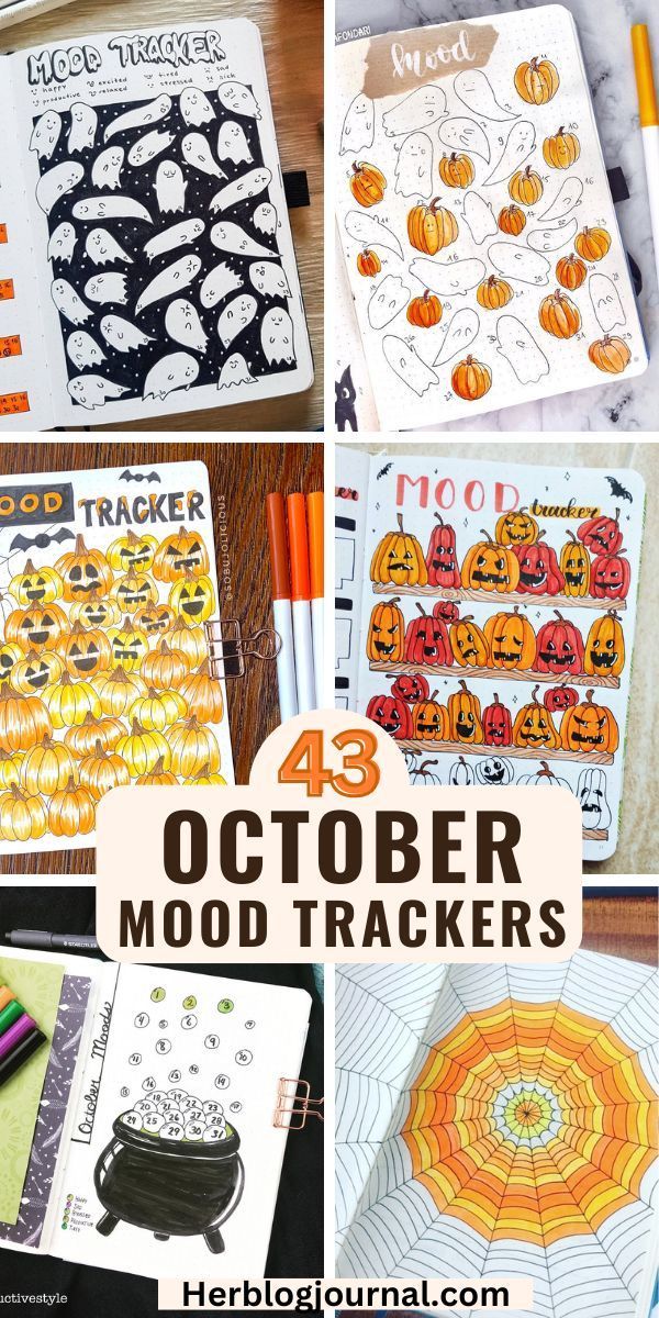 halloween mood tracker october bullet journal spread Bullet Journal October Theme, Halloween Mood Tracker, October Bullet Journal Mood Tracker, Easy Mood Tracker, October Mood Tracker, Halloween Bullet Journal, Autumn Bullet Journal, Bujo Spread Ideas, Bullet Journal Halloween