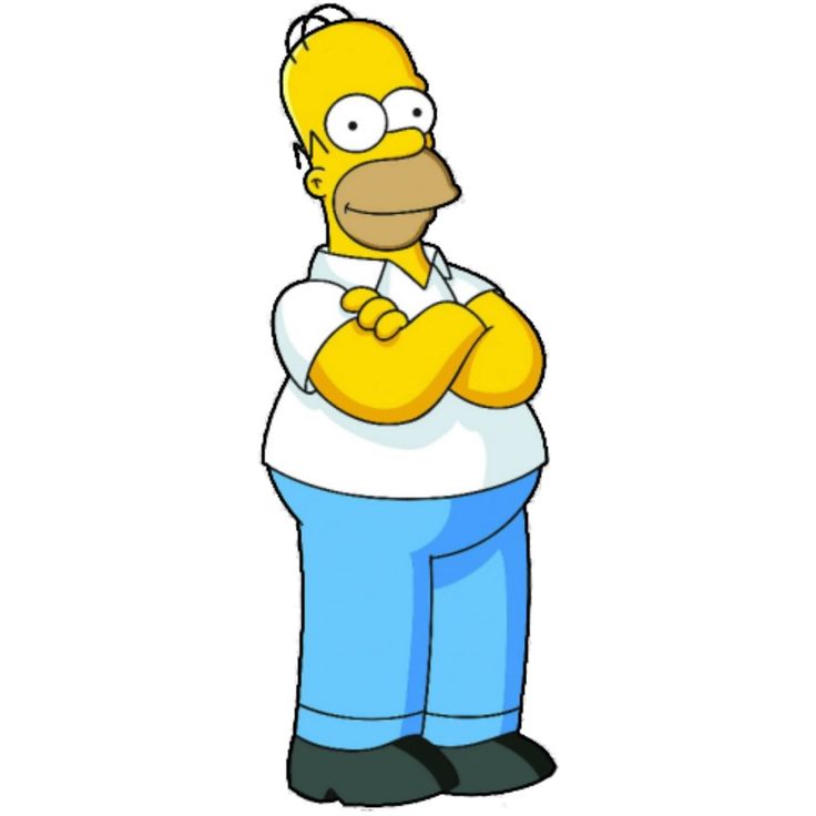 the simpsons is standing with his arms crossed