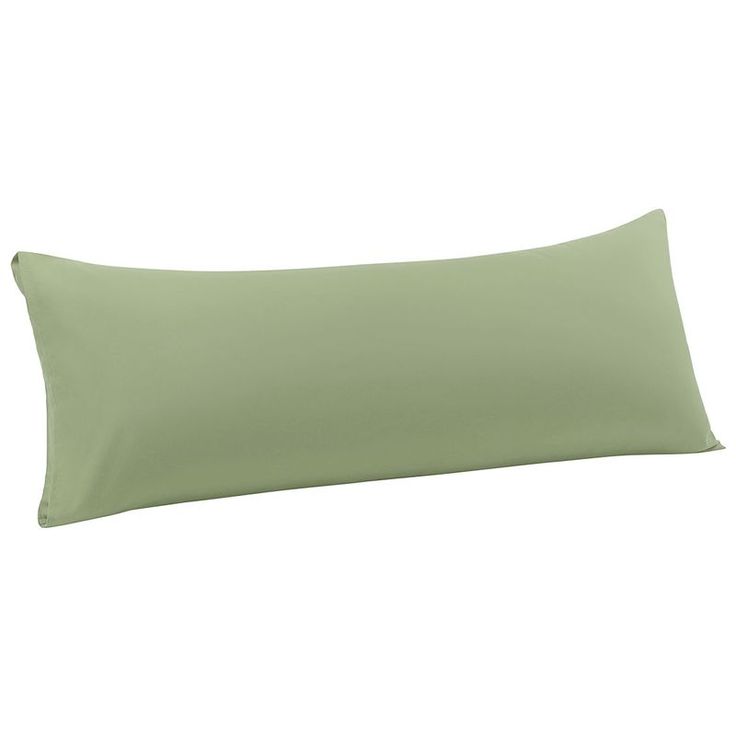 a green pillow on a white background