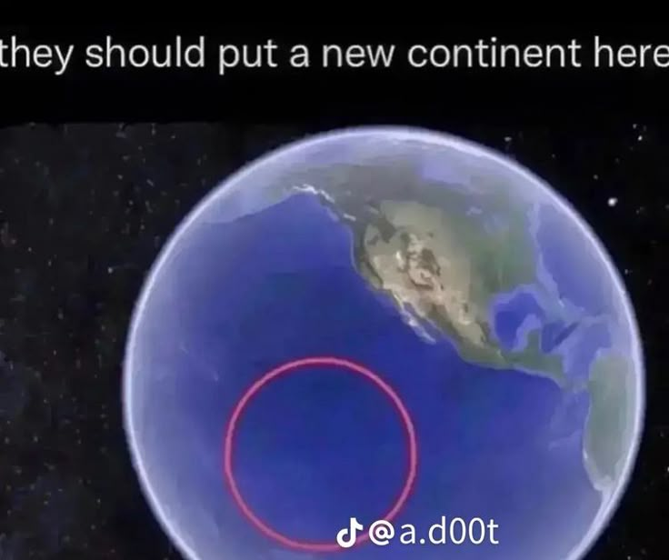 an image of the earth with a red circle around it that says, they should put a new content here