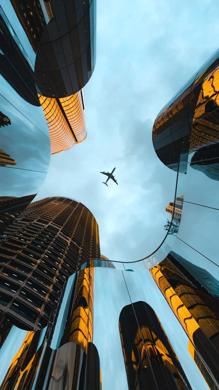 architecture, sky, travel, urban, city, downtown, business, fisheye, building, light, steel, high, street, skyscraper, skyline City Life Photography, Airplane Wallpaper, Travel Picture Ideas, Travel Wallpaper, Pretty Landscapes, Aviation Photography, City Wallpaper, Sky Aesthetic, Scenery Wallpaper