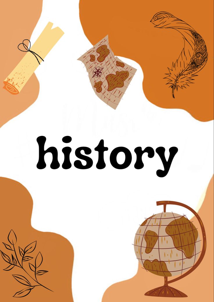 a poster with the words history on it